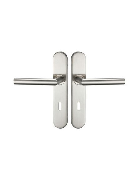 béquille pour porte inox sur plaque Ela 33 Finition noir mat - OPENLINE