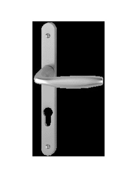 Poignée porte  sur plaque étroite Finition Noir Mat coloris F9714M - HOPPE