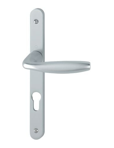 Poignée de porte sur plaque étroite Finition...