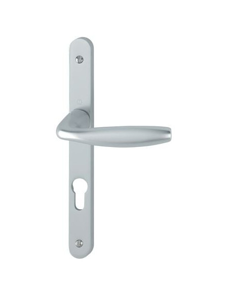 Poignée de porte sur plaque étroite Finition noir mat coloris F9714M - HOPPE