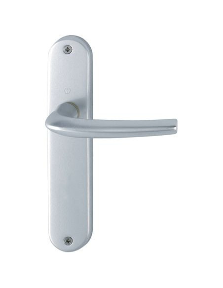 Poignée porte sur petite plaque Finition noir mat coloris F9714M - HOPPE