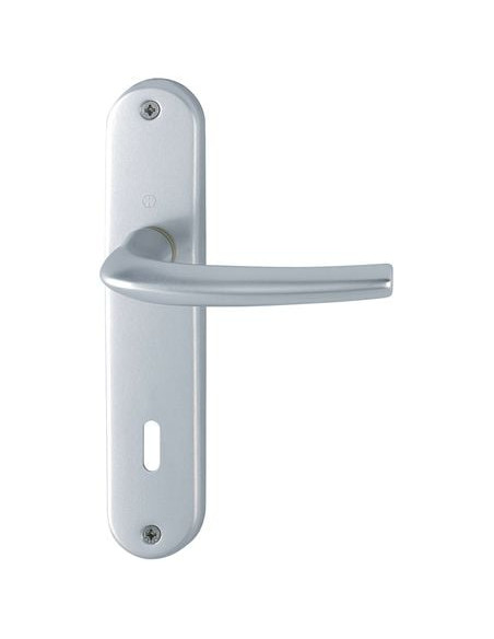 Poignée porte sur petite plaque Finition noir mat coloris F9714M - HOPPE