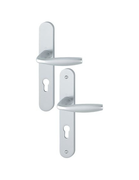 Béquille pour porte sur grande plaque Finition blanc RAL 9016 - HOPPE