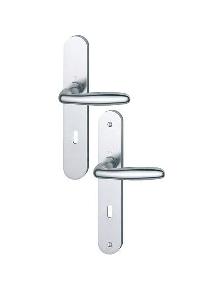 Ensemble Verona sur grande plaque Finition inox coloris F9 - HOPPE