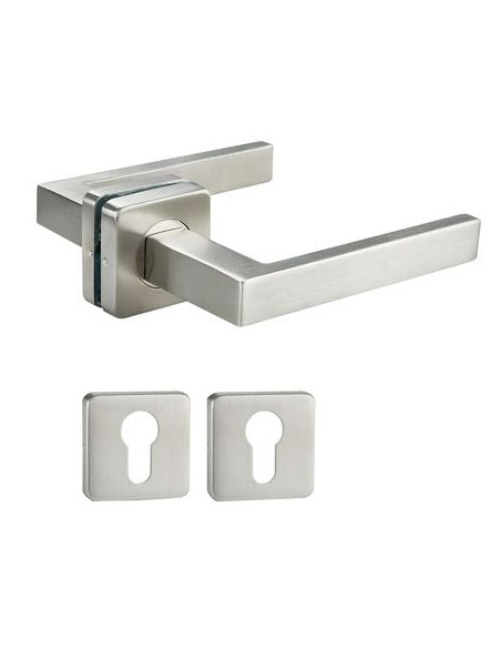 Ensemble inox sur rosace MD45 Finition inox brossé - OPENLINE