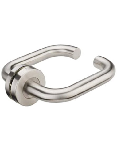Béquille double inox sur rosace J44 Finition...