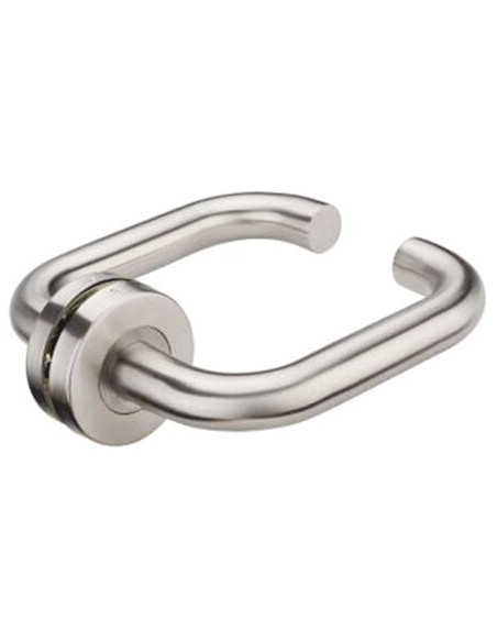Béquille double inox sur rosace J44 Finition Inox brossé - OPENLINE