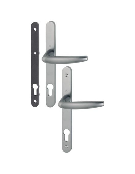 Ensemble Atlanta 8/92 étanche sur plaque étroite Finition Inox coloris F9 - HOPPE