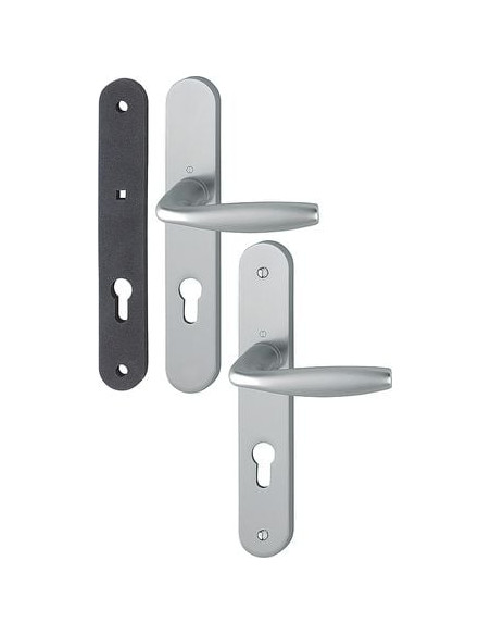 Ensemble New York étanche sur grande plaque Finition inox coloris F9 - HOPPE
