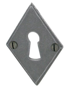 Rosace losange lisse fer Fer shérardisé gris patiné -...