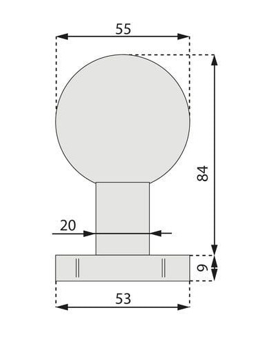 Bouton de porte inox SJ OPENLINE