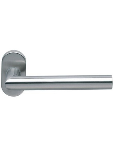 Béquille double inox sur rosace ovale EST...