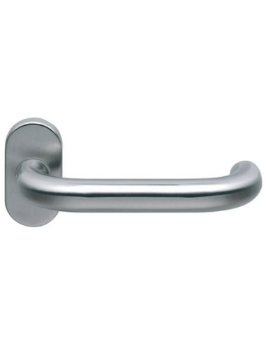 Béquille double inox sur rosace ovale EST...