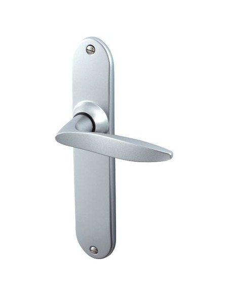 Poignée de porte grande plaque chromé velours Twist - VACHETTE