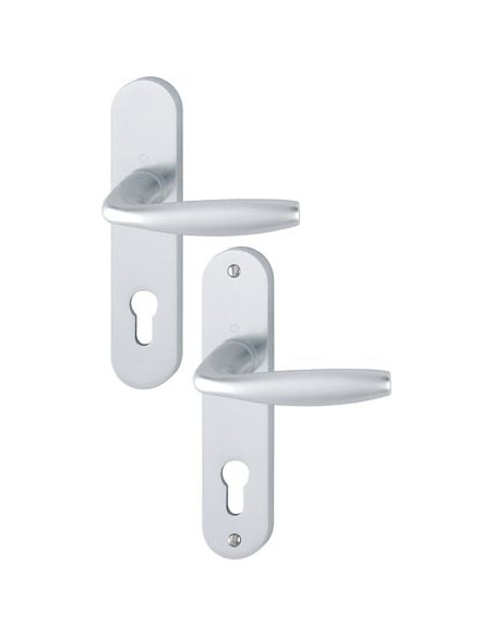 Ensemble New York sur petite plaque Finition inox coloris F9 - HOPPE