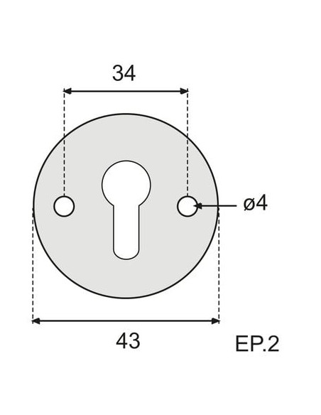 Rosace fer ronde Shérardisé patiné - BRIONNE
