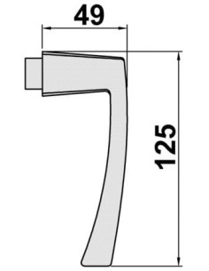 Béquille simple Minéral Finition aspect inox - OPENLINE 2