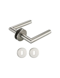 Ensemble inox sur rosace fine XJ 33 Finition inox brossé...