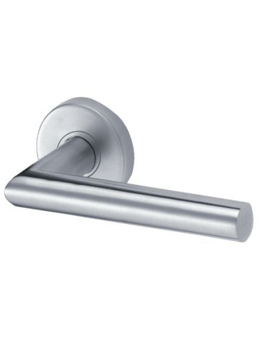 Béquille double inox sur rosace ligne Linox...