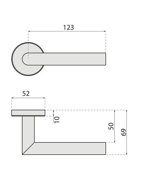 Béquille double inox sur rosace ligne Linox Modèle 492/6450 - VACHETTE