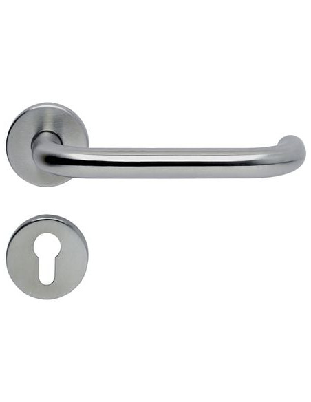 Béquille double rallongée inox sur rosace ronde EST Modèle ZG 41/320 - NORMBAU ALLEGION