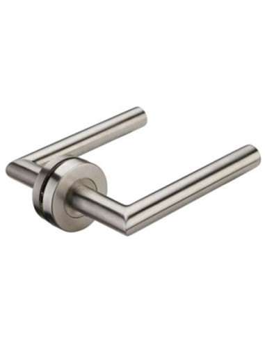 Béquille double inox sur rosace J33 Finition...