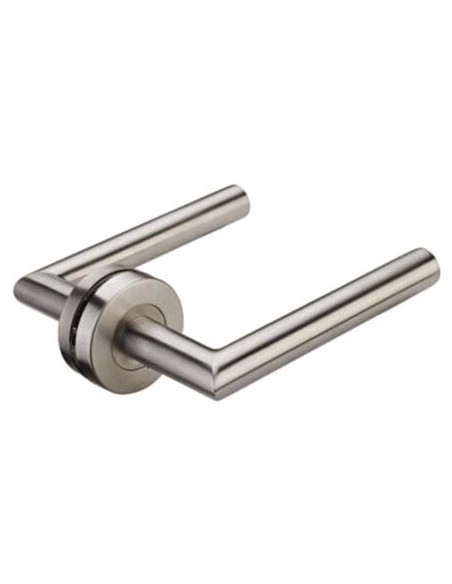 Béquille double inox sur rosace J33 Finition noir mat - OPENLINE