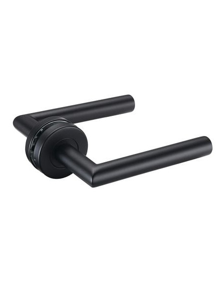 Béquille double inox sur rosace J33 Finition noir mat - OPENLINE