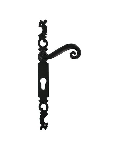 Ensemble sur plaque étroite Cévennes Fer shérardisé noir - BRIONNE