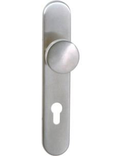 Demi-ensemble inox sur plaque L 56 bouton fixe 2