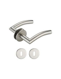 Ensemble inox sur rosace fine XJ 31 Finition inox brossé...