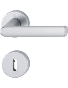 Ensemble HAMBURG sur rosace Finition Inox coloris F9 - HOPPE 2