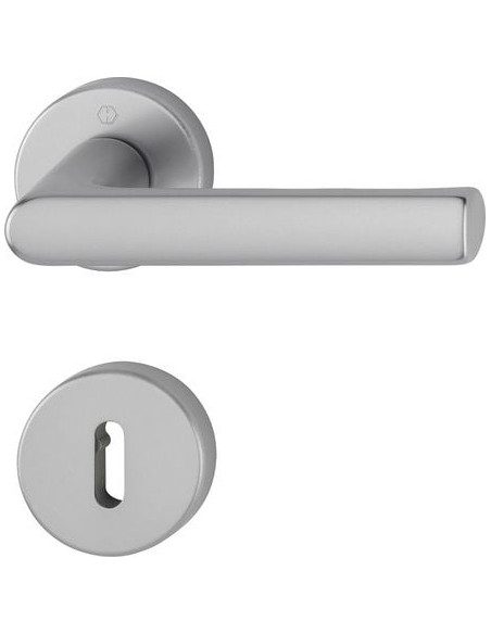 Ensemble HAMBURG sur rosace Finition Inox coloris F9 - HOPPE
