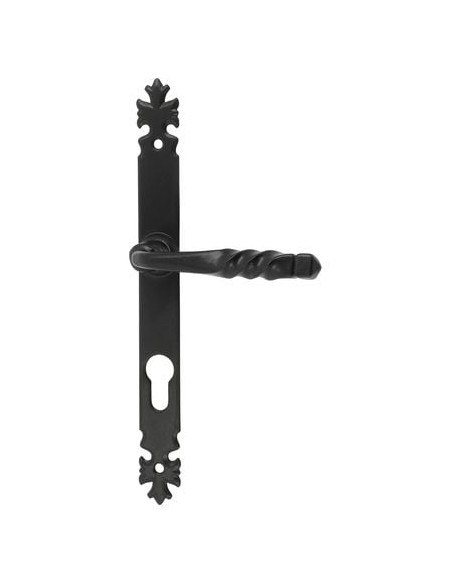 Ensemble sur plaque étroite Armorique Fer shérardisé noir - BRIONNE