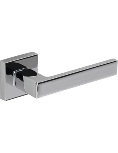 Béquille porte sur rosace carrée Finition blanc...