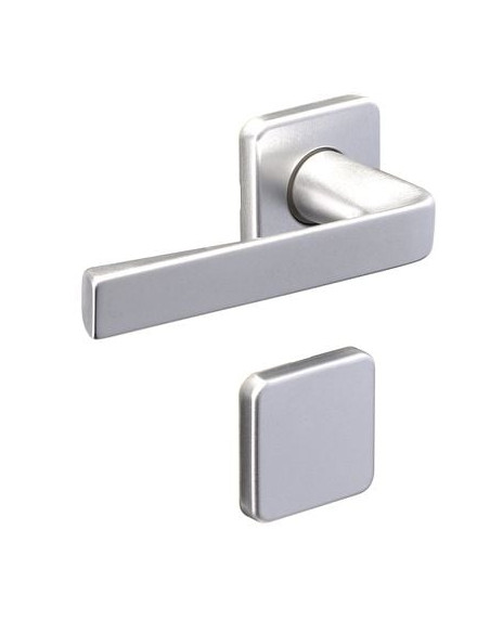 Ensemble KAZA sur rosace carrée 6601 Finition argent - VACHETTE