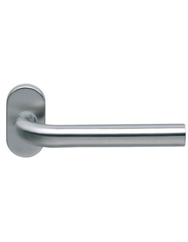 Béquille double inox sur rosace ovale EST...