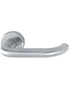 Ensemble inox Baden sur rosace Finition inox mat F69 - HOPPE