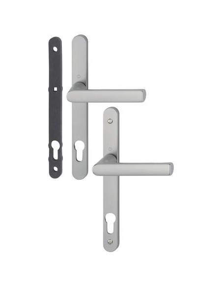 Ensemble Hamburg 8/92 étanche sur plaque étroite Finition inox coloris F9 - HOPPE