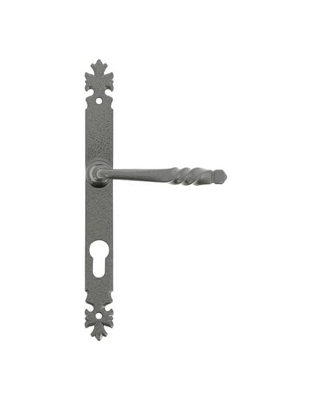 Ensemble sur plaque étroite Armorique Fer shérardisé gris patiné - BRIONNE