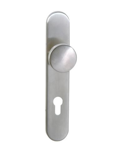 Ensemble sur plaque inox L 56 bouton tournant