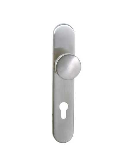 Ensemble sur plaque inox L 56 bouton tournant