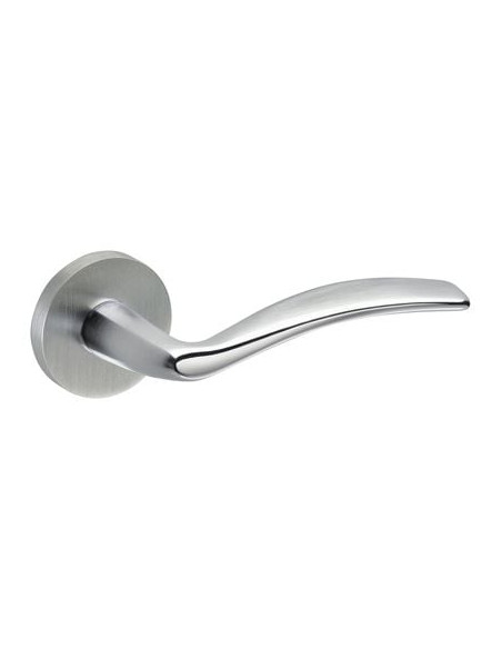 Ensemble laiton sur rosace Soft Finition chromé / chromé satiné - GROEL