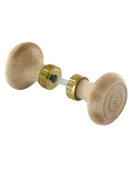 Bouton double hêtre Finition bois brut - BRIONNE