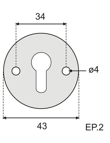 Rosace fer ronde Rouillé ciré - BRIONNE