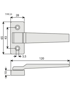Béquille simple ultra plate ARGENTA 2