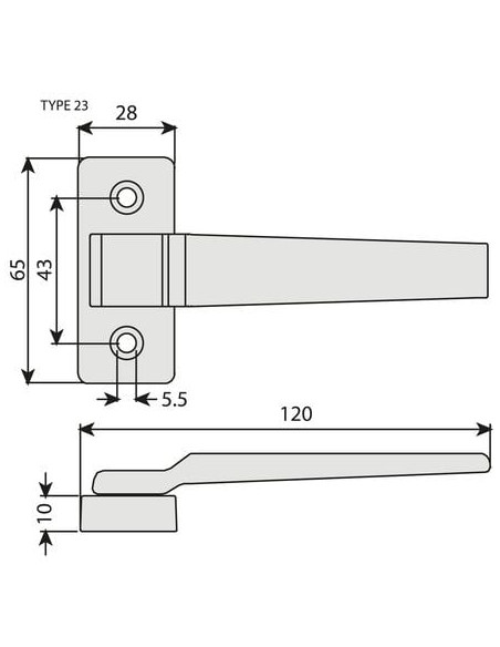 Béquille simple ultra plate ARGENTA