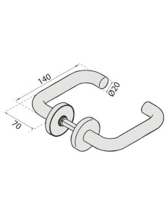 Béquille double inox NT 83 NORMBAU ALLEGION 2