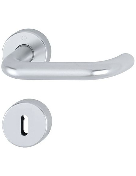 Ensemble Paris sur rosace Finition Inox coloris F9 - HOPPE