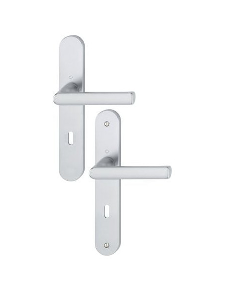 Ensemble HAMBURG sur grande plaque Finition Argent coloris F1 - HOPPE